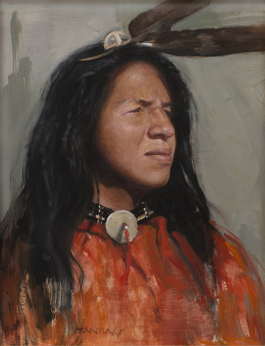 Roseta Santiago - Young Lakota Man 14x11