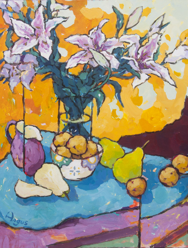 Angus Wilson - Apricots, Pears, and Lilies