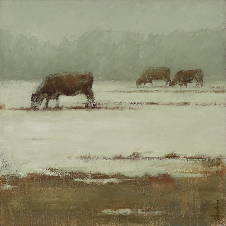 Terry  Gardner - Three Cows, Early Spring