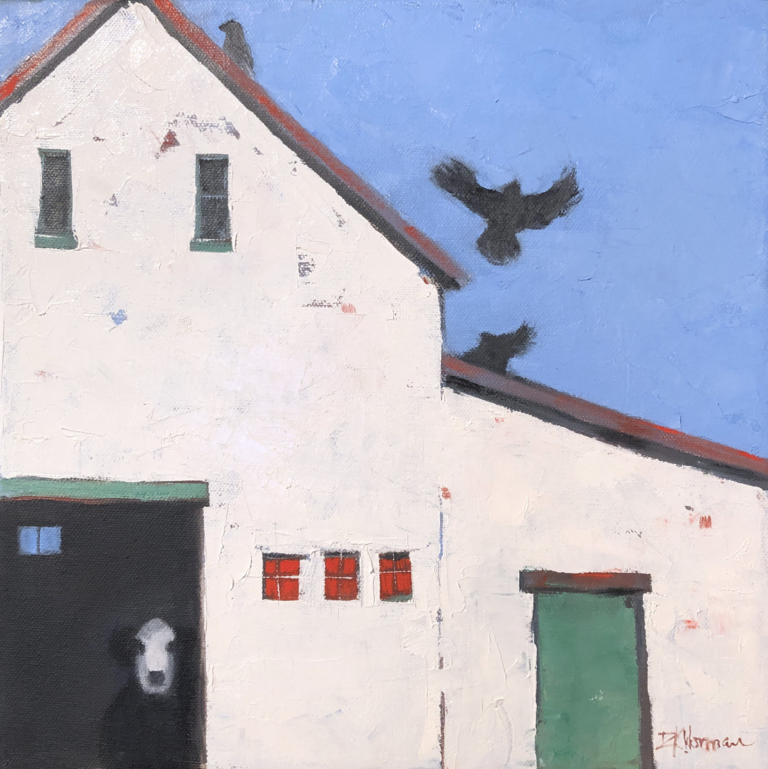 Dinah Worman - 3 Crows and a Cow