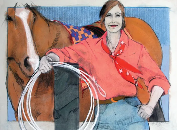 Donna Howell-Sickles painting of cowgirl