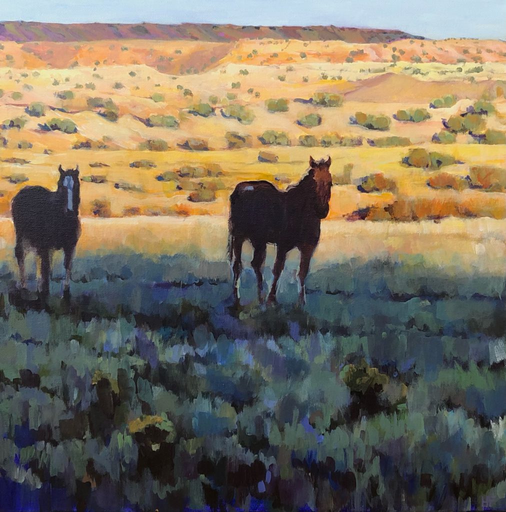 Heather Foster, Evening Light, In the Shadow of a Hill art