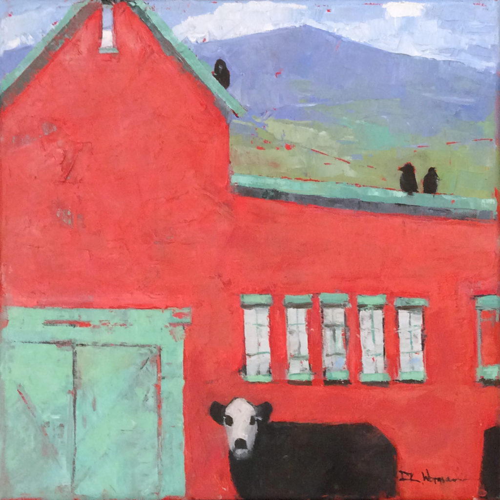 Dinah Worman, 3 Crows and a Cow art