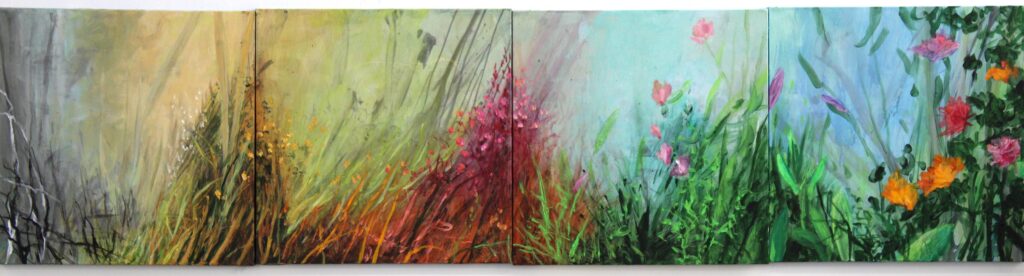 Allison Stewart, Changing Seasons, Quadriptych art