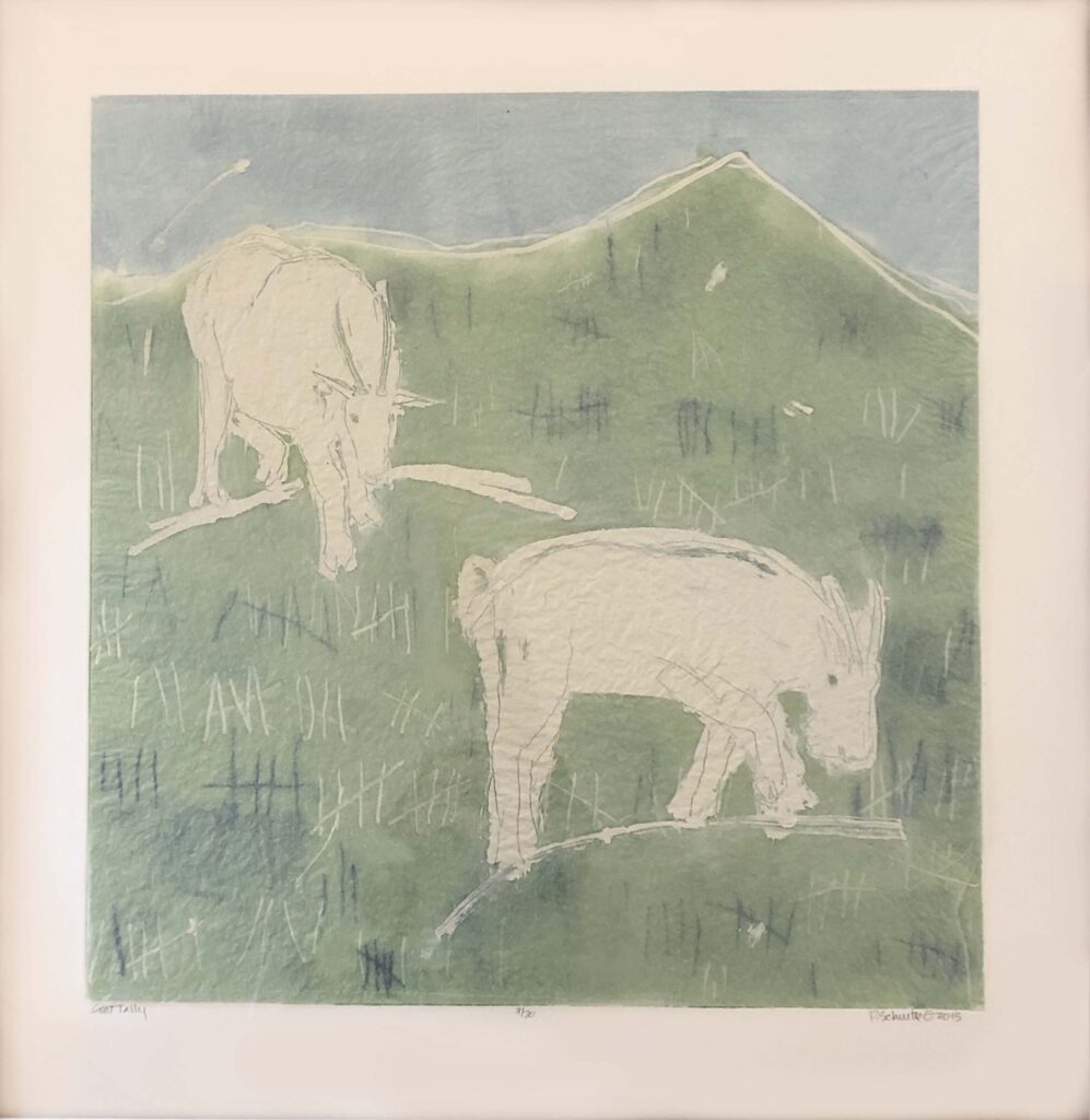 Paula Schuette Kraemer, Goat Tally 7/20 art