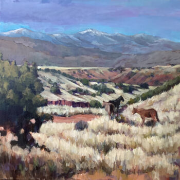 Heather Foster - Three Horses Along Red Rock Road