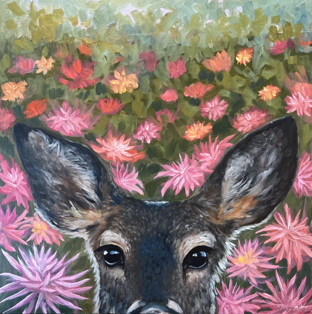 Diana Woods, Visitor in the Dahlias art