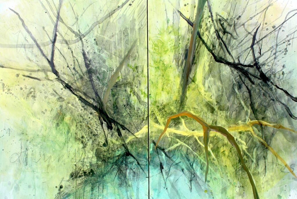 Allison Stewart - Forest Fugue (diptych)