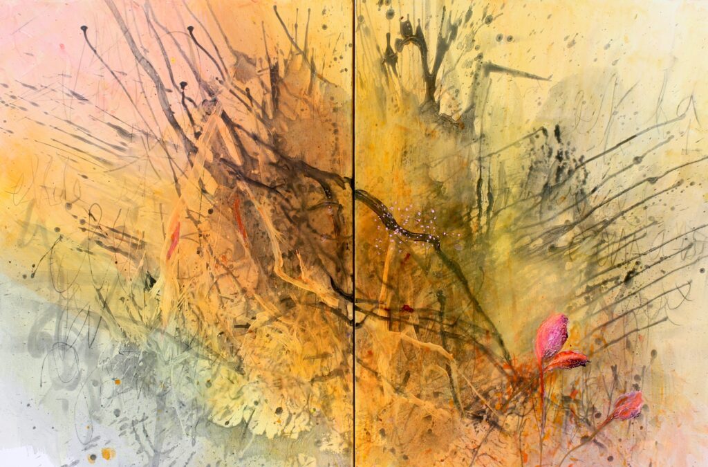 Allison Stewart, Mountain Symphony (diptych) art