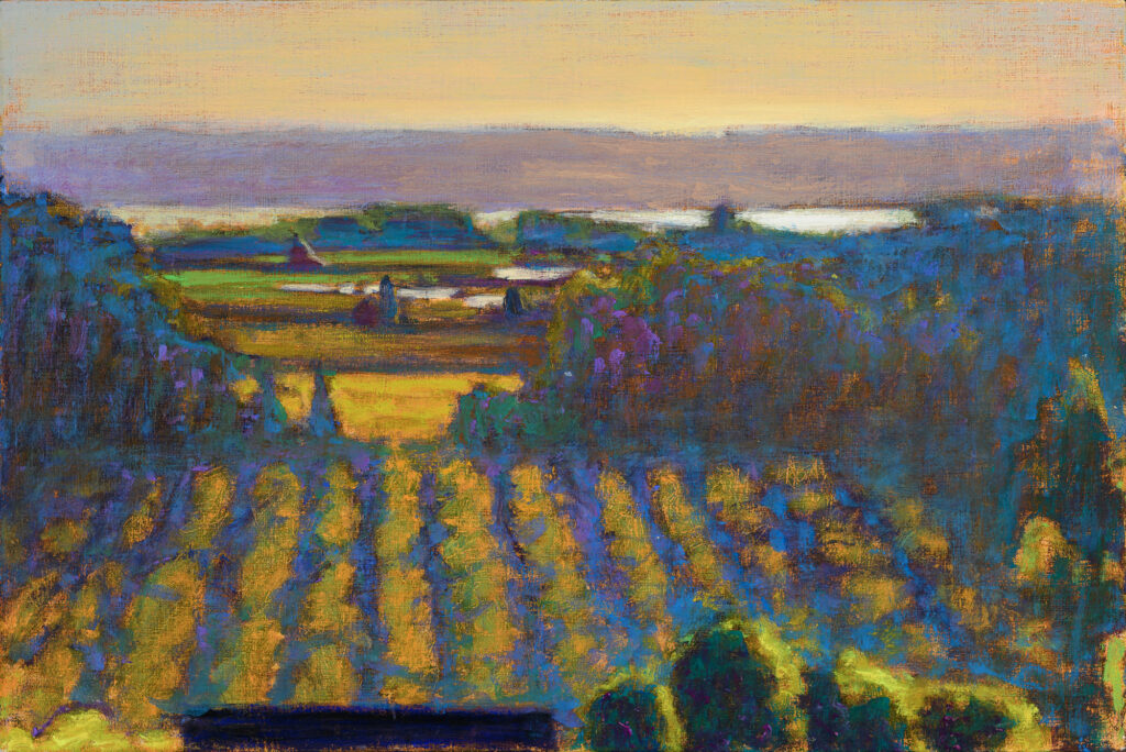 Rick Stevens, Orchard by the Bay art