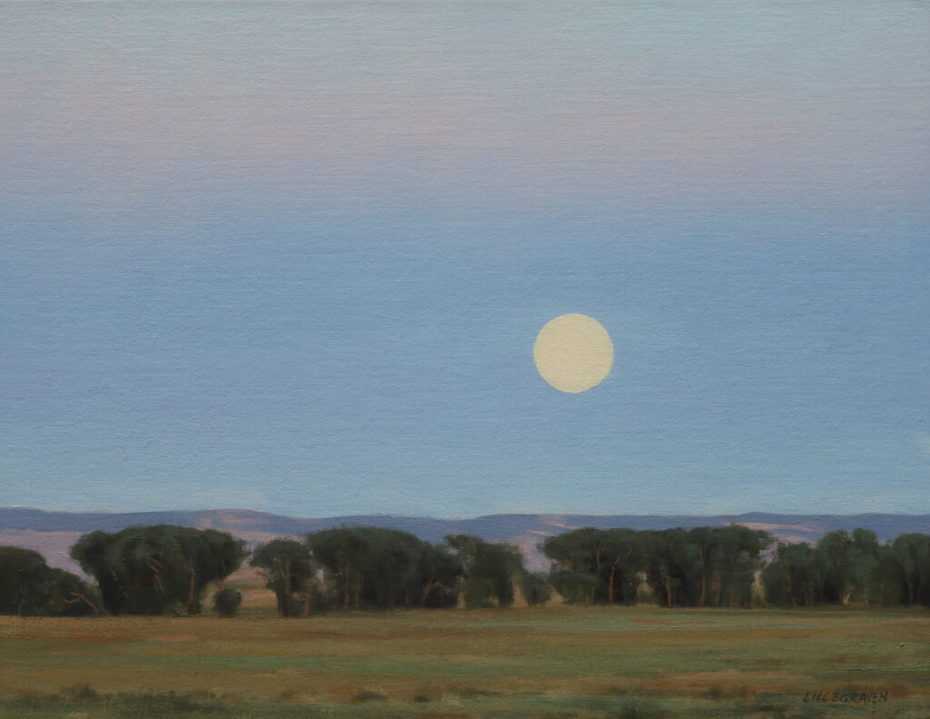 Linda Lillegraven, Full Moon Over the Laramie Range art