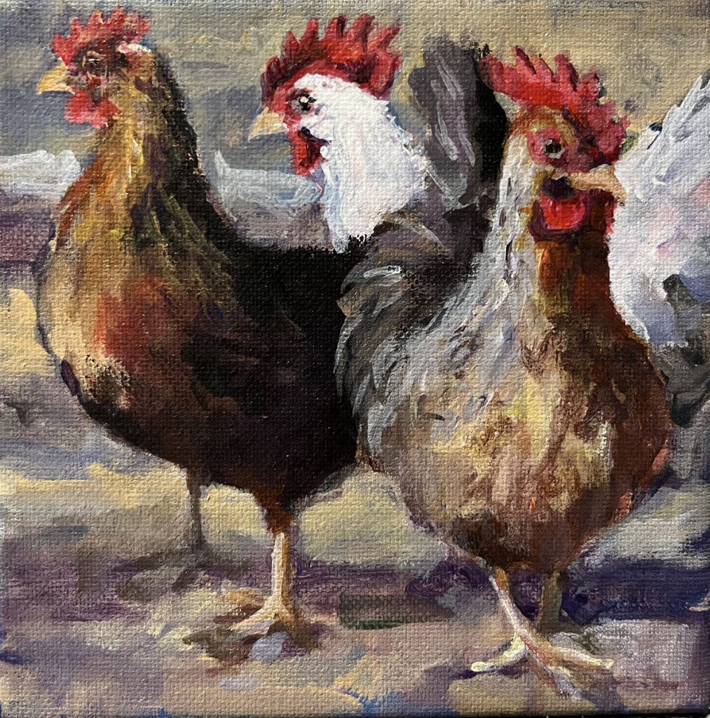 Heather Foster, 3 Hens art