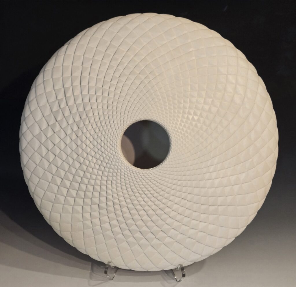 Michael Wisner, White Pinecone (375) art