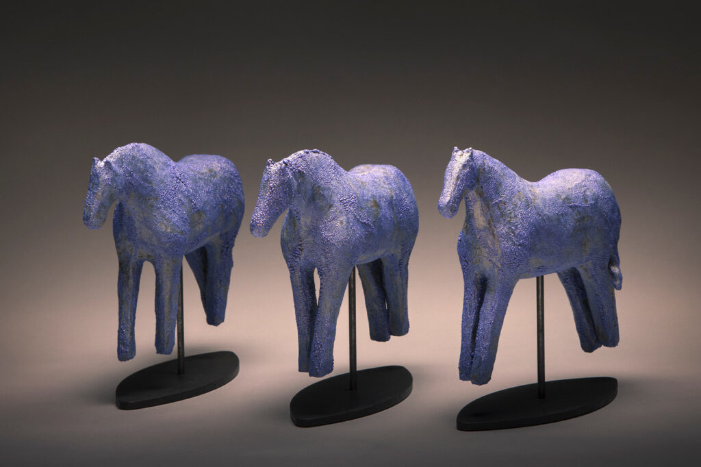 Amy Laugesen, Blue Mud Herd (Set of 3) art