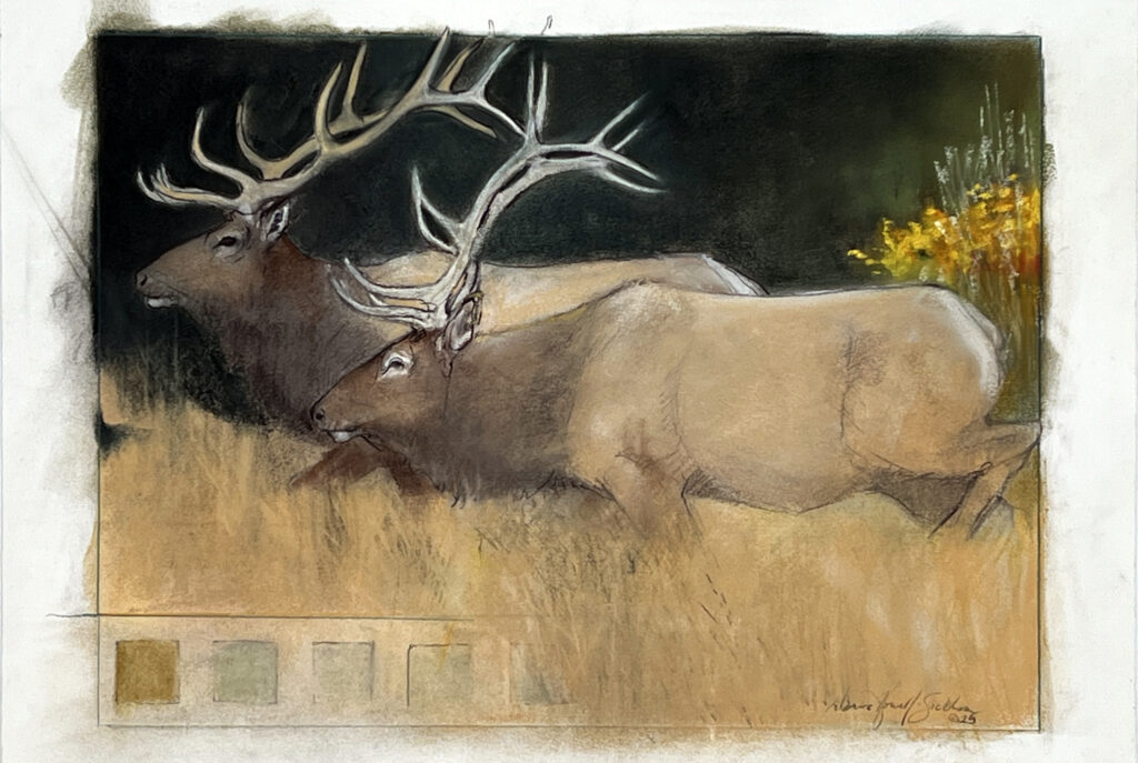Donna Howell-Sickles, Walking in Tall Grasses art