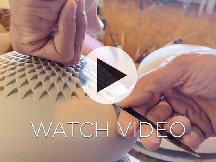 WATCH VIDEO: Michael Wisner creating a "Sunflower" patterned vessel